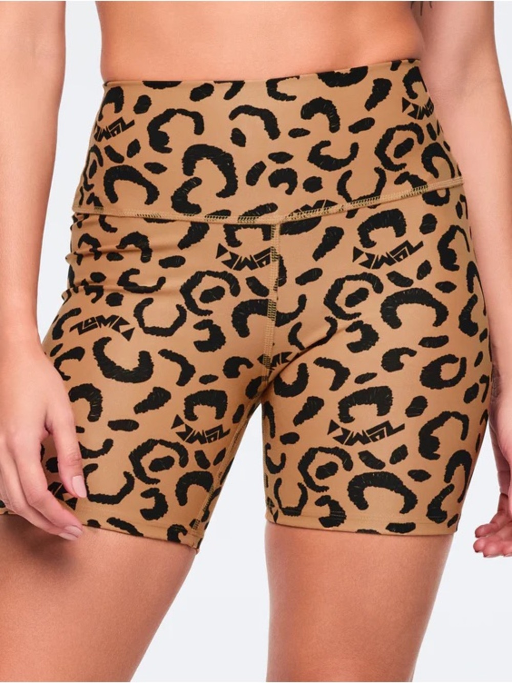 Zumba Leopard Print Biker  Shorts